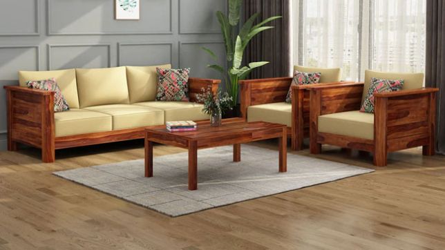 Blending Tradition with Style: The New Age Wooden Sofa Set