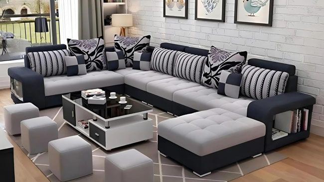 Make Your Living Room Look Luxurious with a U Shaped Sofa Set