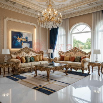 Wooden Carved Sofa Set in Syria