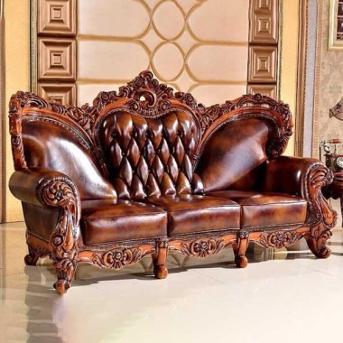 Wooden Carved Sofa Set in Kerala