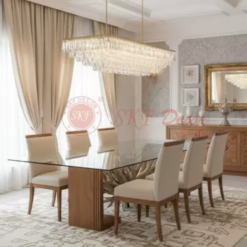  6-seater glass top dining table Manufacturers, Suppliers in Delhi