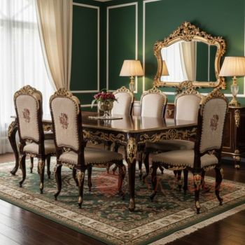 6 Seater Luxury Dining Table Manufacturers, Suppliers in Delhi