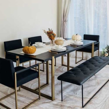 Antique Gold Metal 6 Seater Dining Table Manufacturers, Suppliers in Uluberia