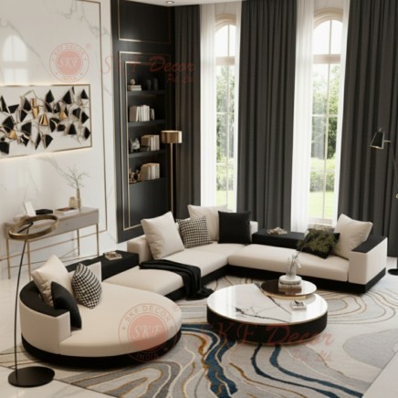 Black Leather Right Sectional Sofa Set Manufacturers, Suppliers in Purnia