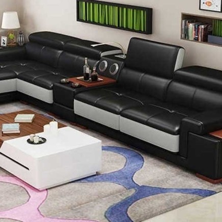 Black Style Leather Sofa Set Manufacturers, Suppliers in Alwar