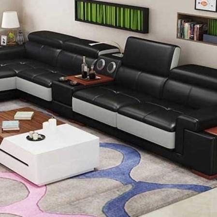 Black Style Leather Sofa Set in Delhi