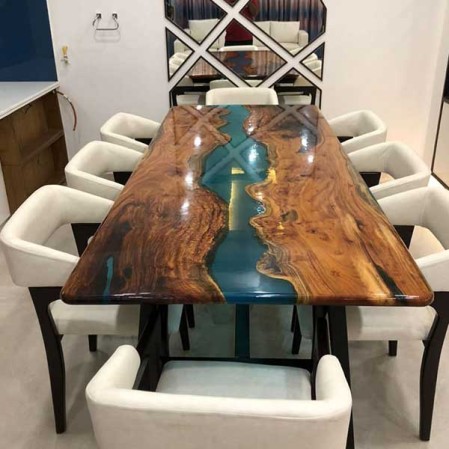 Epoxy Dining Table Top Design in Delhi