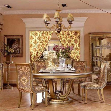 Exclusive Gold Finish Royal Dining Table Manufacturers, Suppliers in Chennai