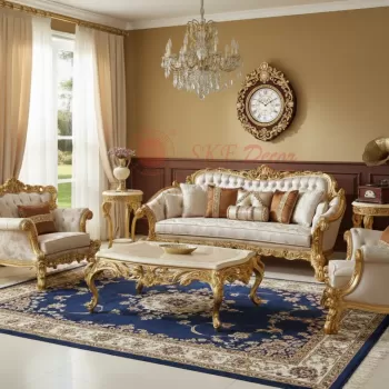 Gold Finish Luxury Royal Sofa Set Manufacturers, Suppliers in Delhi