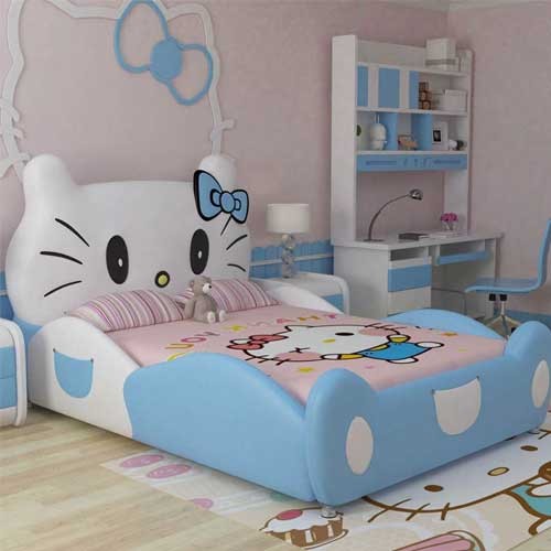Hello Kitty Leather Children Bed For Girls Manufacturers, Suppliers in Delhi
