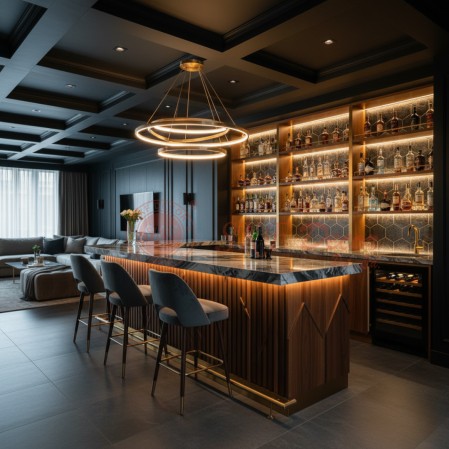 Home Bar Interior Design in Delhi
