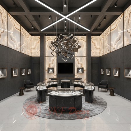 Jewellery Showroom Interior in Delhi