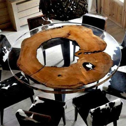 Live Edge Round Epoxy Dining Table Manufacturers, Suppliers in Agra