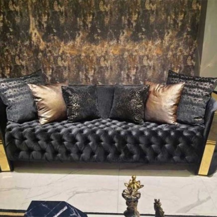 Luxury Chester Sofa with Brass Work Manufacturers, Suppliers in Chennai