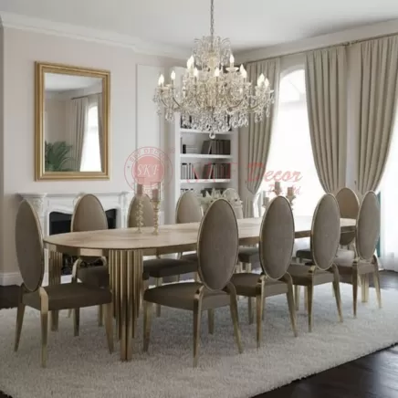 Luxury Modern 10-Seater Oval Dining  Manufacturers, Suppliers in Noida