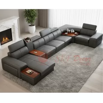 Luxury Modern U Shape Leather Sofa Set Manufacturers, Suppliers in Delhi