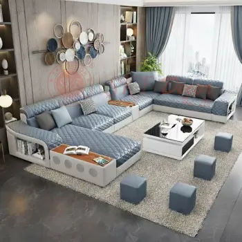 Luxury Modular U Shape Sofa with Music System & Charging Ports Manufacturers, Suppliers in Delhi