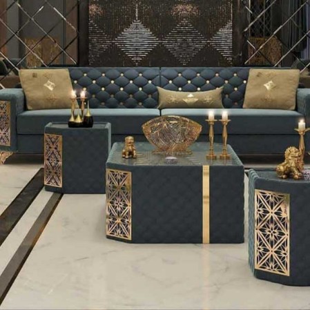 Luxury Sofa Set with Brass Finish in Delhi