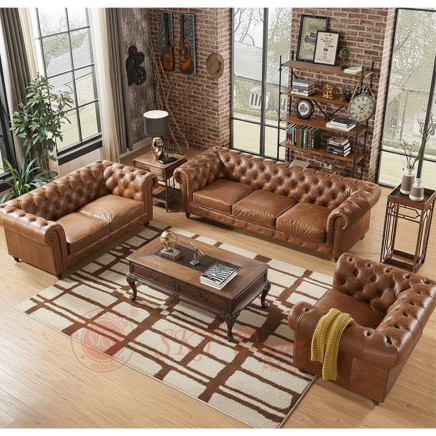 Luxury Turkish Design Chester Sofa Set Manufacturers, Suppliers in Madurai