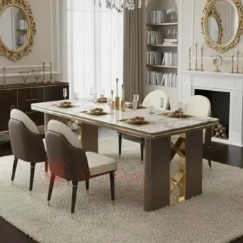 Modern 4 Seater Marble-Top Dining Set Manufacturers, Suppliers in Delhi