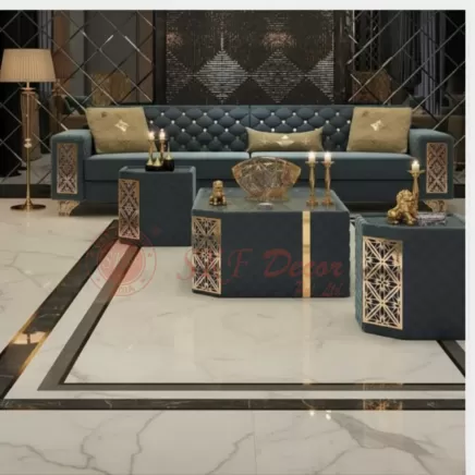 Modern Luxury Sofa Set – Grey & Gold Designer Manufacturers, Suppliers in Yamuna Nagar