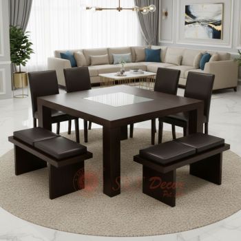 Modern Square Dining Table Set Manufacturers, Suppliers in Delhi