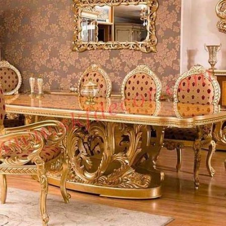 Royal Dining Table Gold Finish in Delhi