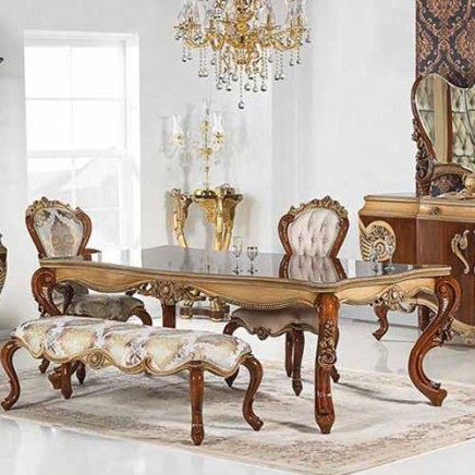 Royal Dining Table With 4 Chair 1 Bench Manufacturers, Suppliers in Jammu And Kashmir