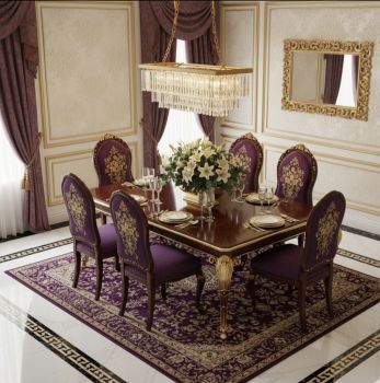 Royal Dining: 6-Seater Elegant Table Manufacturers, Suppliers in Delhi