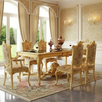 Royal Gold Antique Dining Set Manufacturers, Suppliers in Delhi