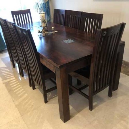 Solid Wood 8 Seater Dining Table in Delhi