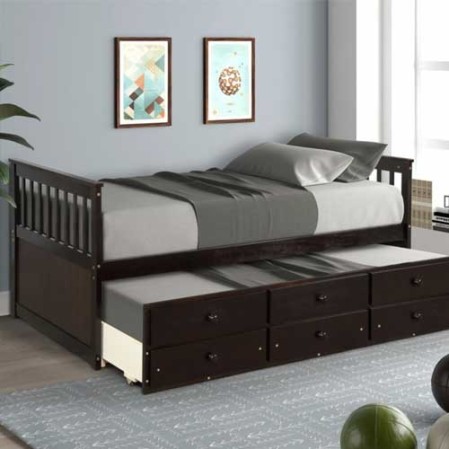 Solid Wood Trundle Bed in Delhi