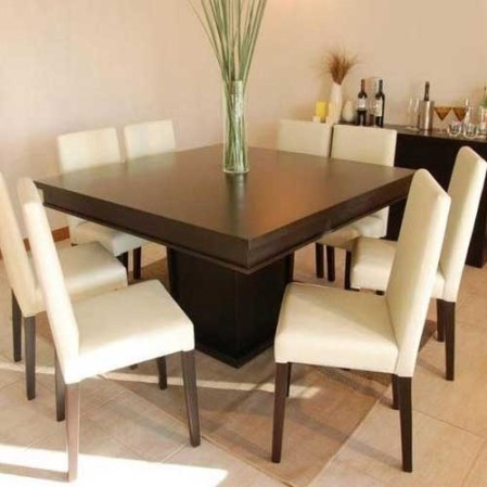 Square Teak Wood 8 Seater Dining Table in Delhi