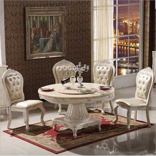 Style Luxury Round Dining Table Set Manufacturers, Suppliers in Delhi