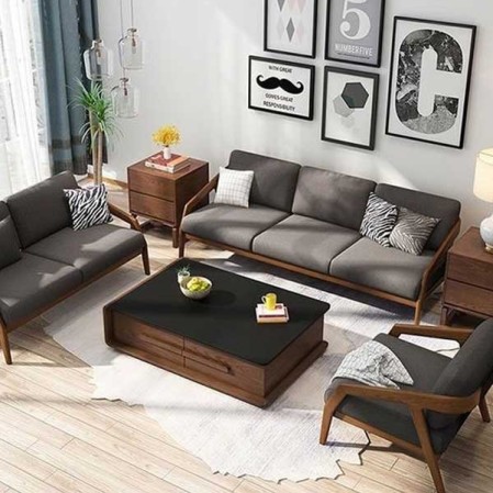 Teak Wood Luxury 7 Seater Sofa Set in Delhi