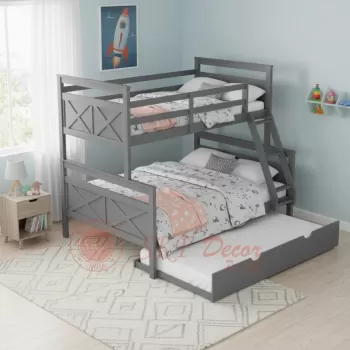 Triple Sleeping Bunk Bed with Trundle Manufacturers, Suppliers in Delhi