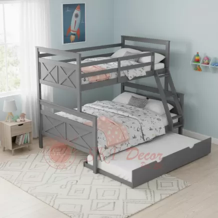 Triple Sleeping Bunk Bed with Trundle Manufacturers, Suppliers in Rajasthan