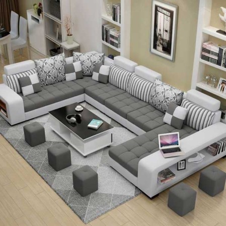 U Shape Fabric Sofa Set in Delhi