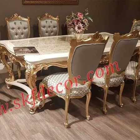 Ultra Royal Dining Table With Onyx Marble Top in Delhi
