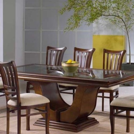 Walnut Veneer Luxury Dining Table Manufacturers, Suppliers in Kerala